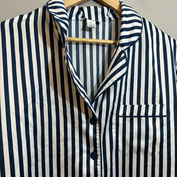 Alfani Satin Notch Collar Pajama Set Candy Cane Size XL - Picture 11 of 14